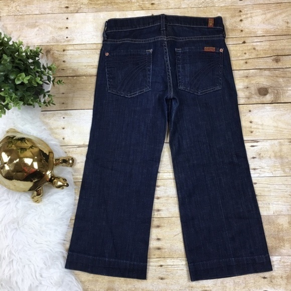 7 For All Mankind Denim - 7 For All Mankind Dark Wash Dojo Crop Jean